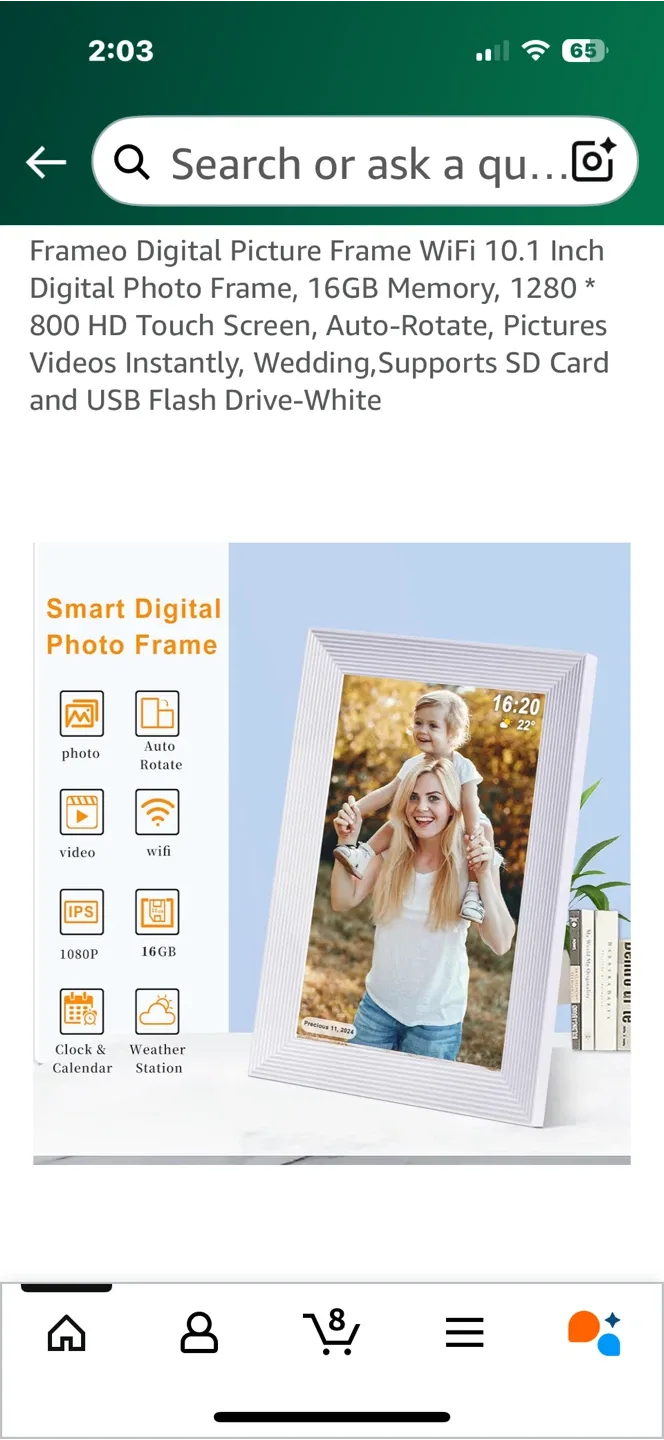 Digital Picture Frame WiFi 10.1 Inch image indicator(3)