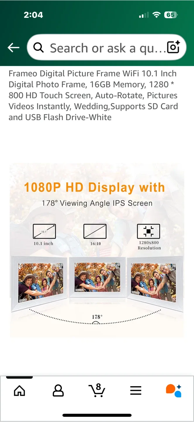 Digital Picture Frame WiFi 10.1 Inch image indicator(5)