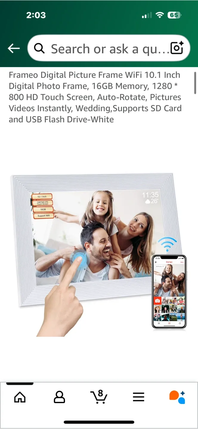 Digital Picture Frame WiFi 10.1 Inch image indicator(2)