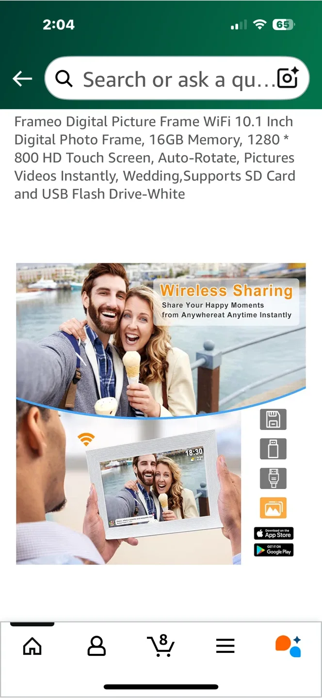 Digital Picture Frame WiFi 10.1 Inch image indicator(7)