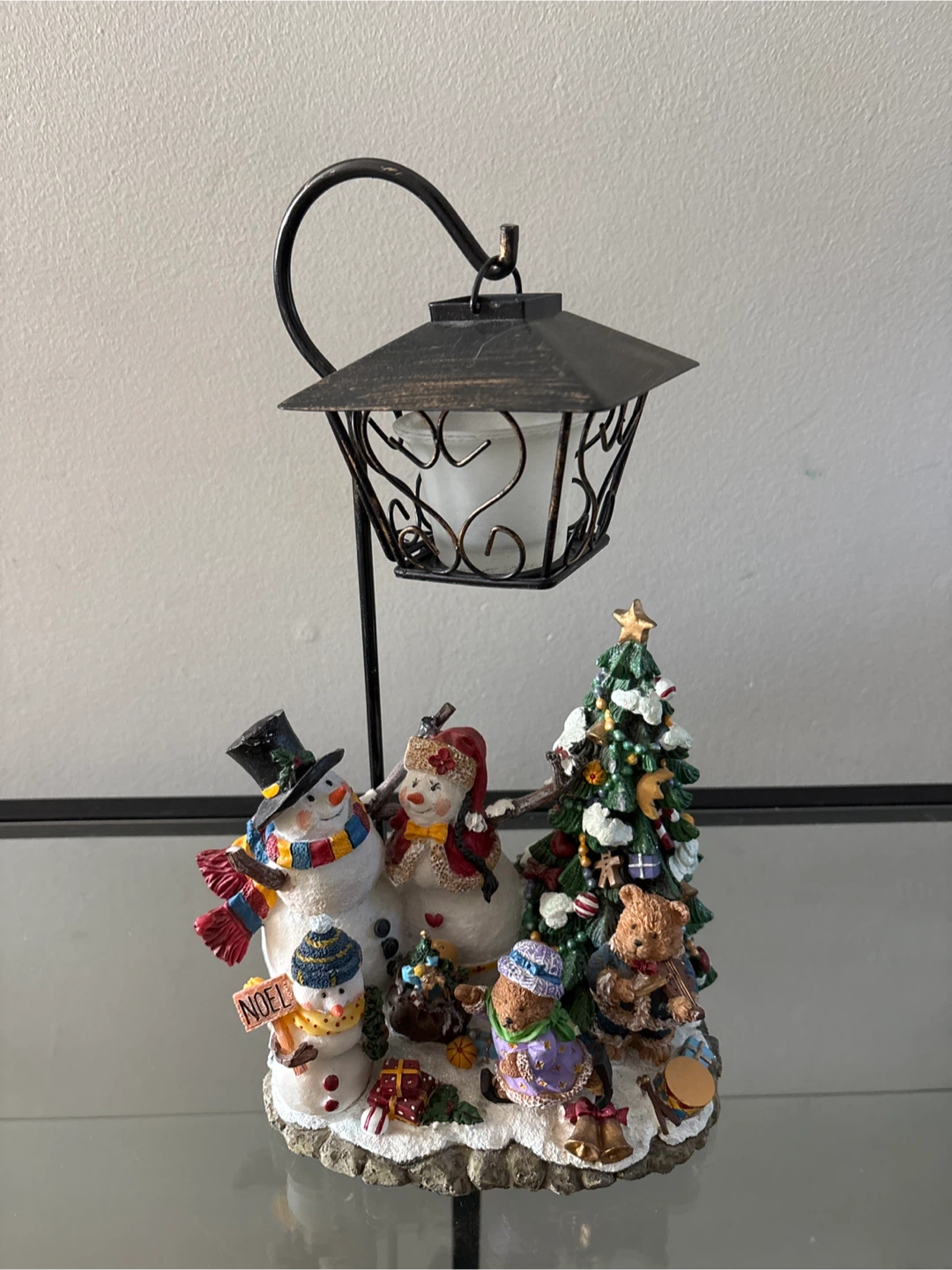 Christmas Snowman Scene Lantern - photo 2