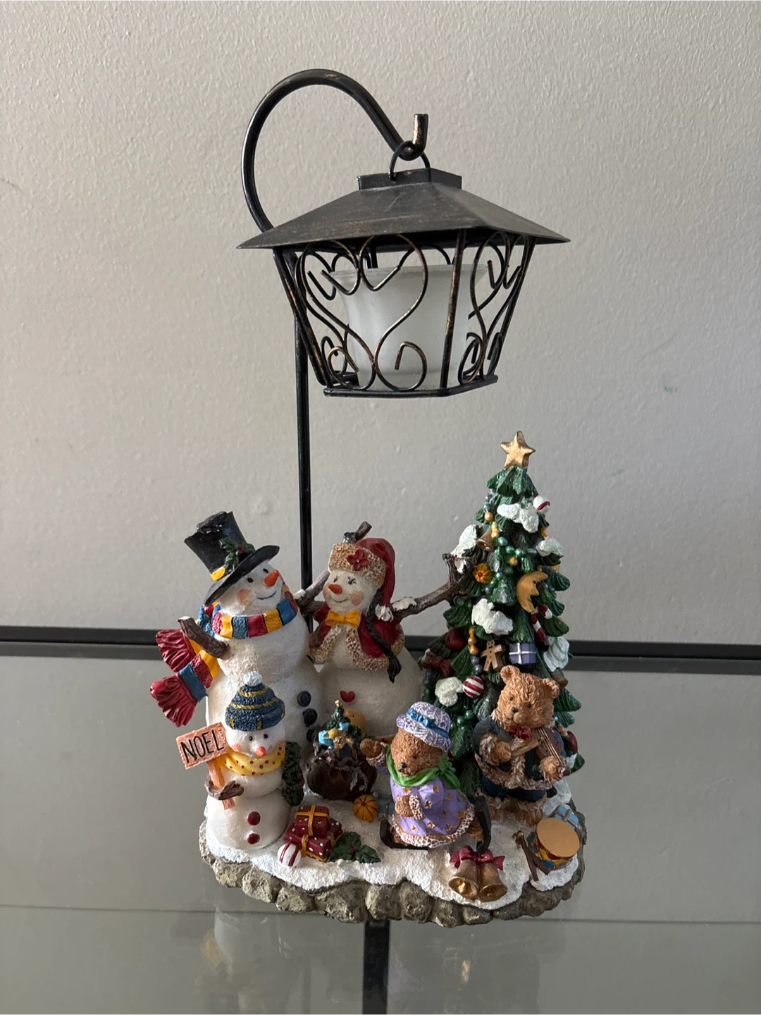 Christmas Snowman Scene Lantern