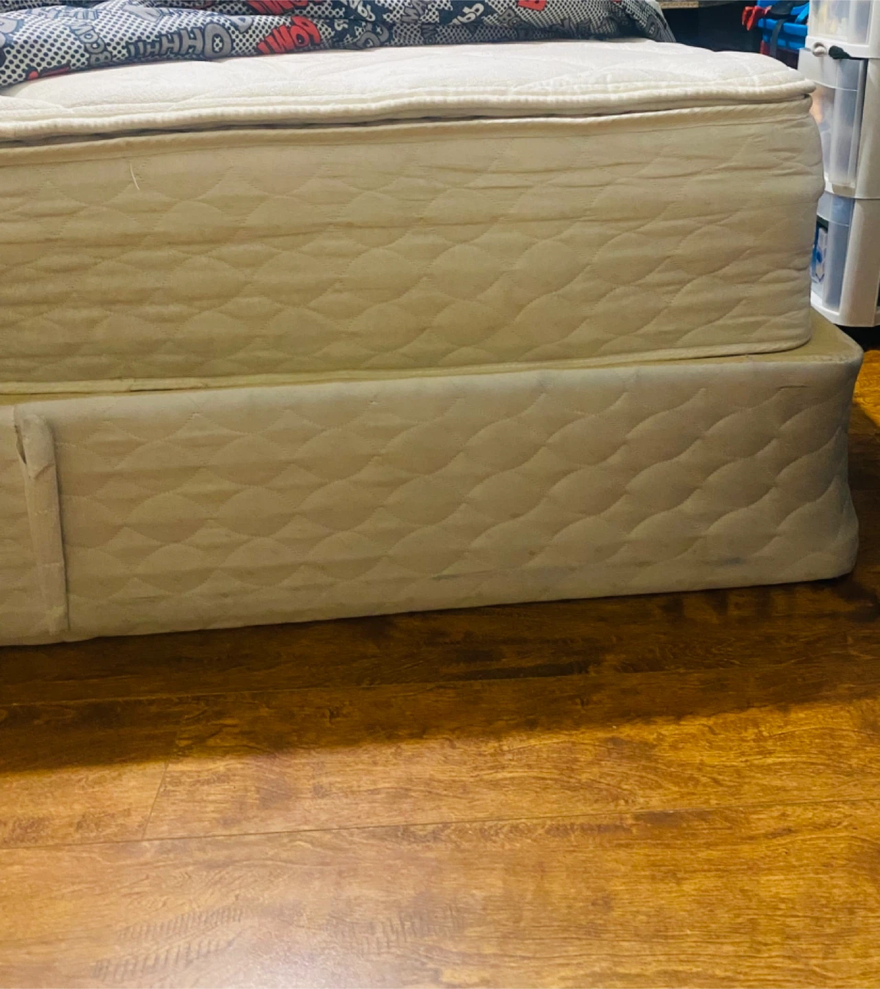 Queen Bed frame, box spring and mattress - photo 3
