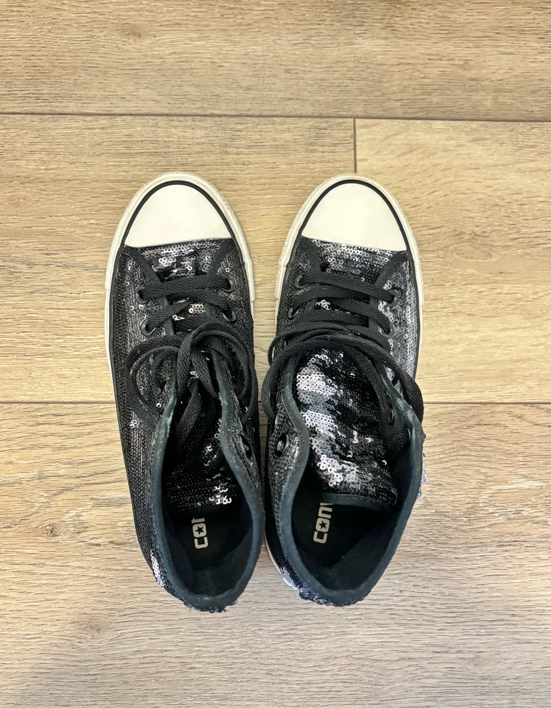 Converse All Star High Top Sequin Sneakers - US 7.5 image indicator(2)