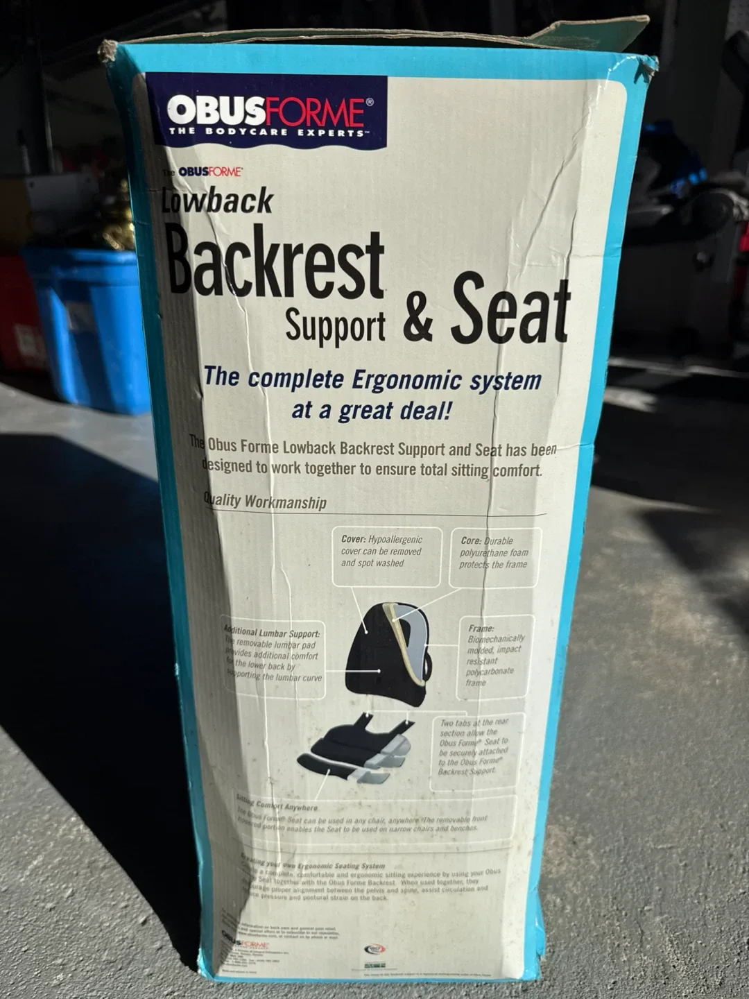 ObusForme Lowback Backrest & Seat Support - Black image indicator(2)