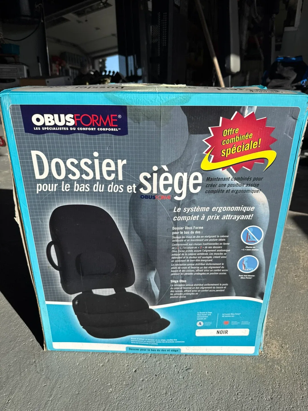 ObusForme Lowback Backrest & Seat Support - Black image indicator(3)