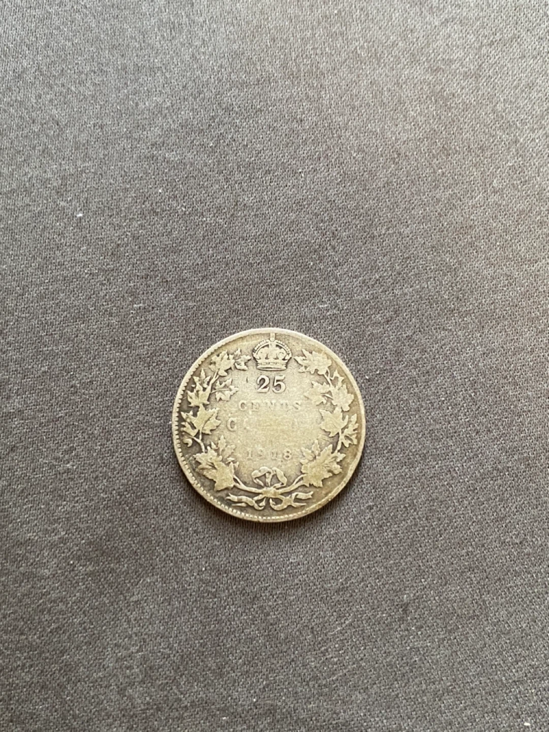 1918 Canadian 25 Cent Coin