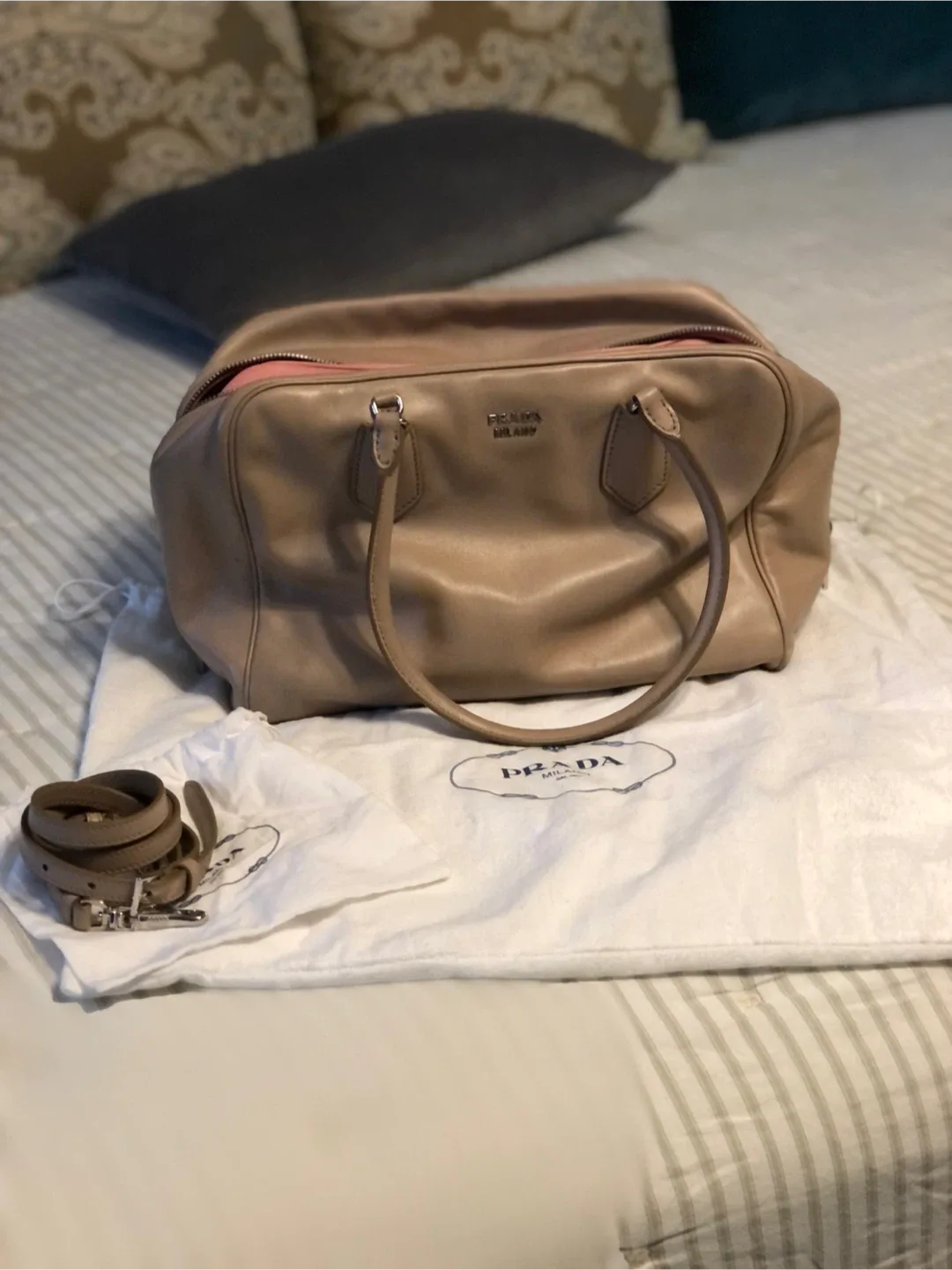 Prada Milano Leather Satchel Bag image indicator(6)