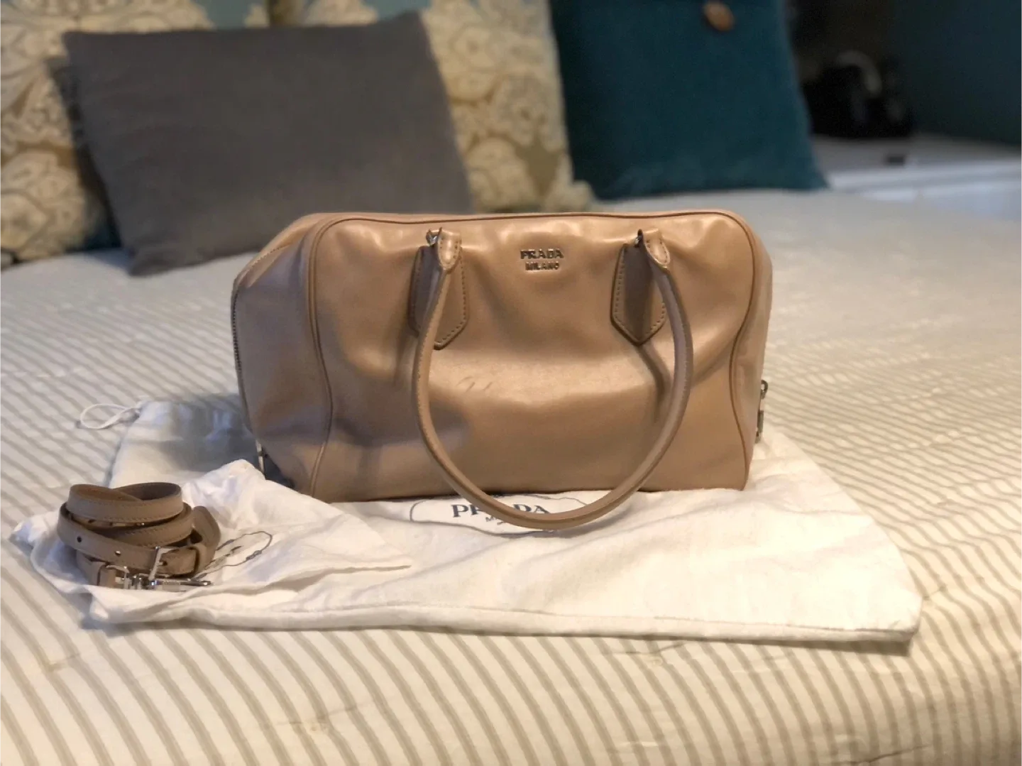 Prada Milano Leather Satchel Bag image indicator(2)