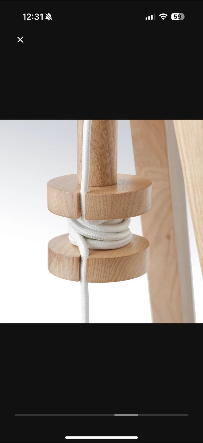 Tripod Floor Lamp with White Shade - photo 4
