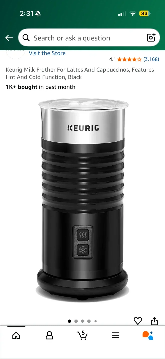 Keurig Milk Frother - Black thumbnail