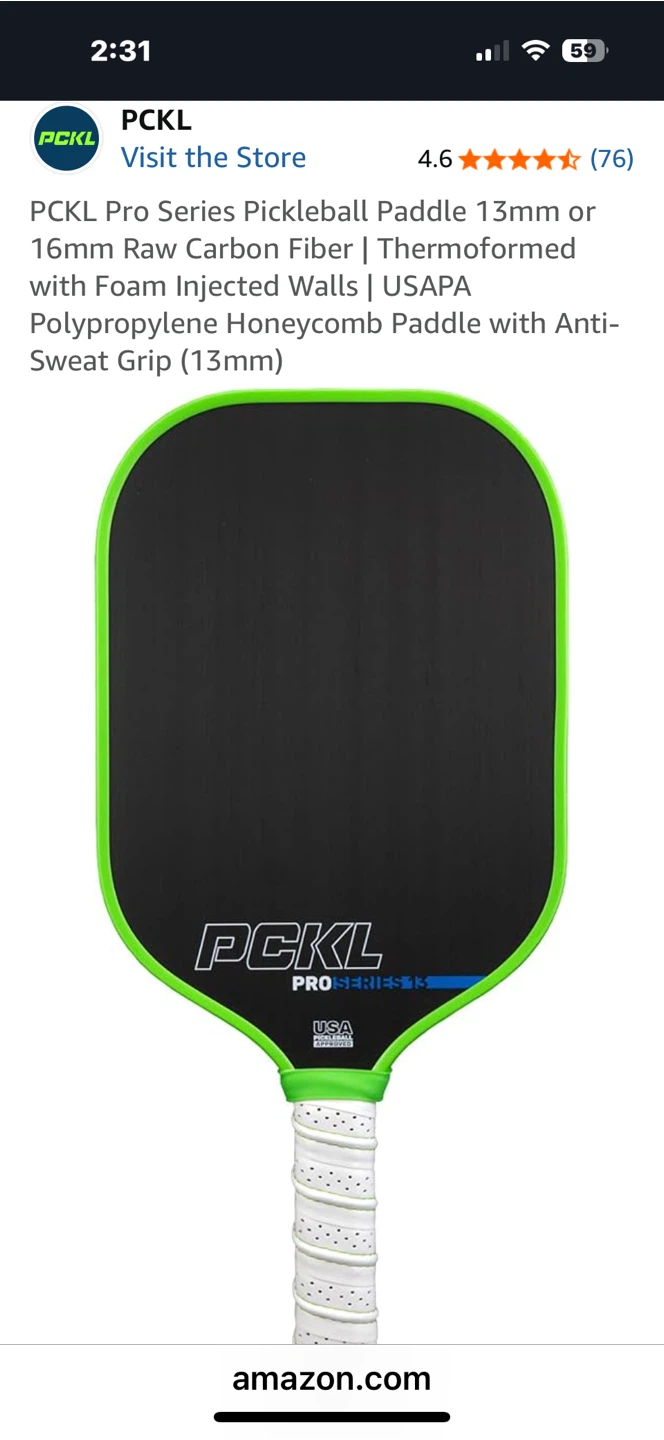 PCKL Pro Series Pickleball Paddle - photo 3