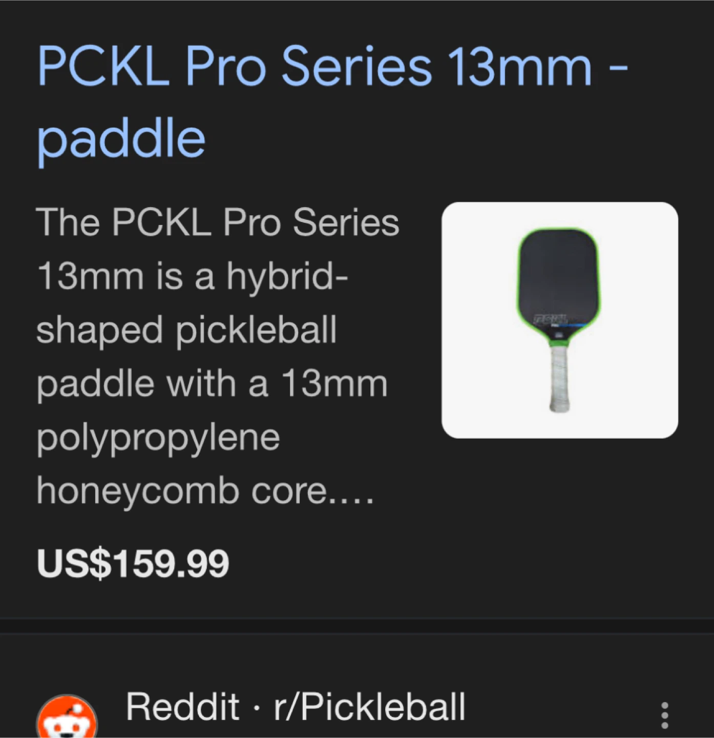 PCKL Pro Series Pickleball Paddle