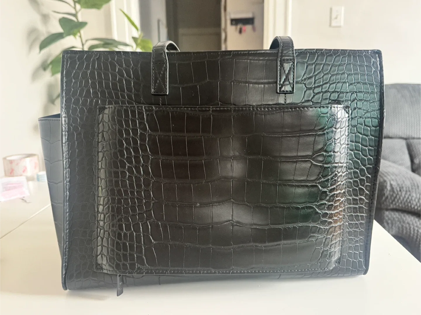 Béis Work Tote in Black Croc image indicator(5)