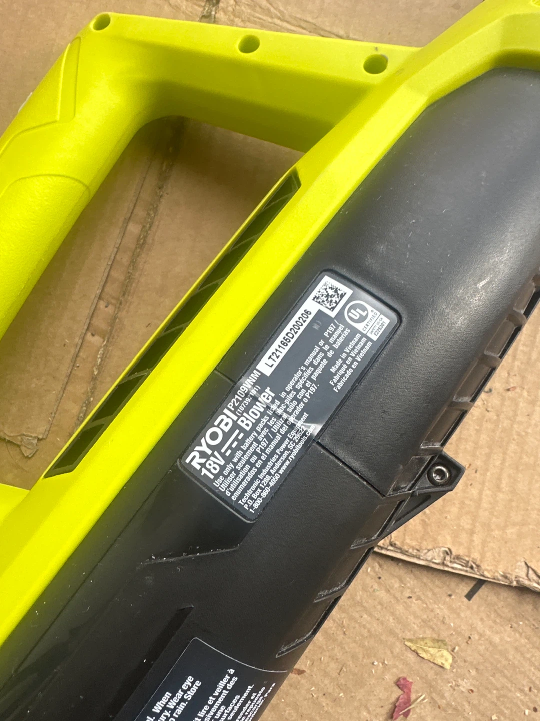 Ryobi 18V Blower - Like New! - photo 2