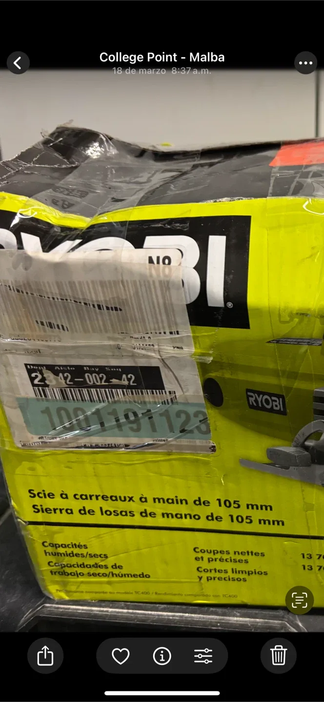 Ryobi 4" Hand Held Tile Saw image indicator(2)