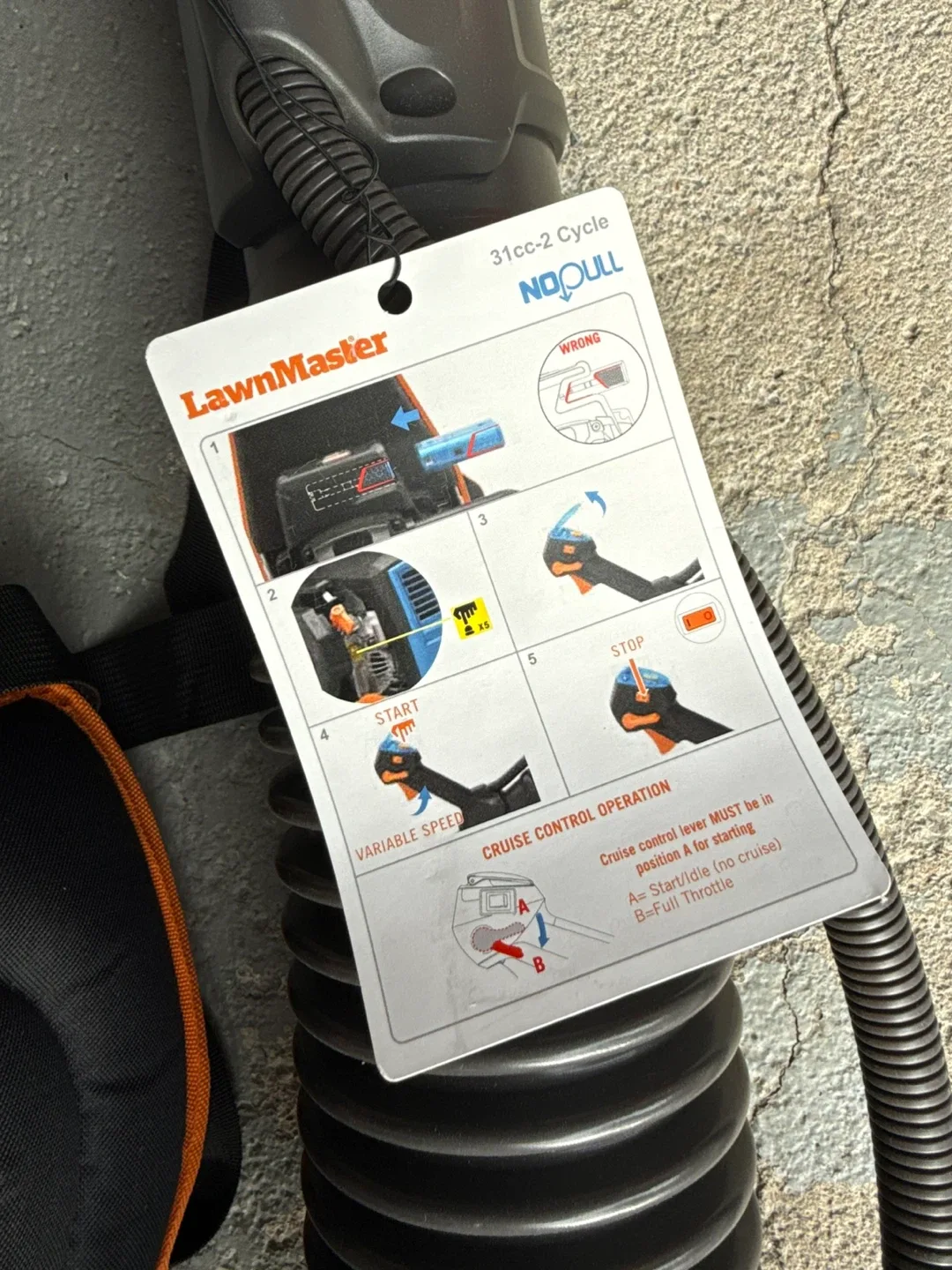 LawnMaster NoPull 31cc 2-Cycle Blower image indicator(4)