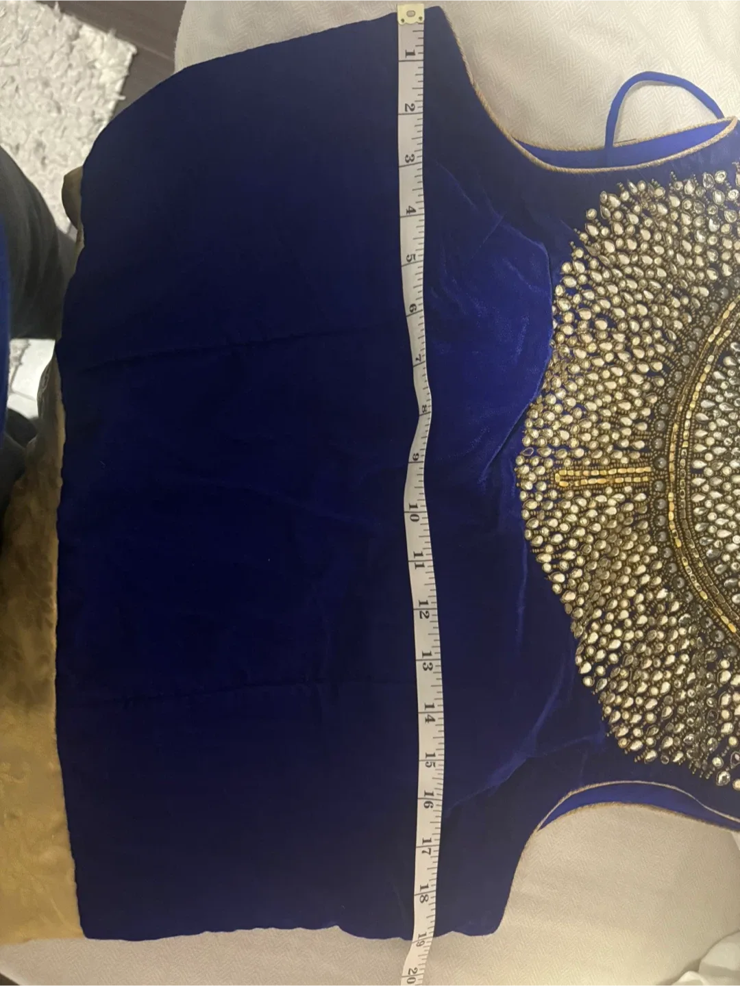 Gorgeous Blue and Gold Indian Gown image indicator(4)