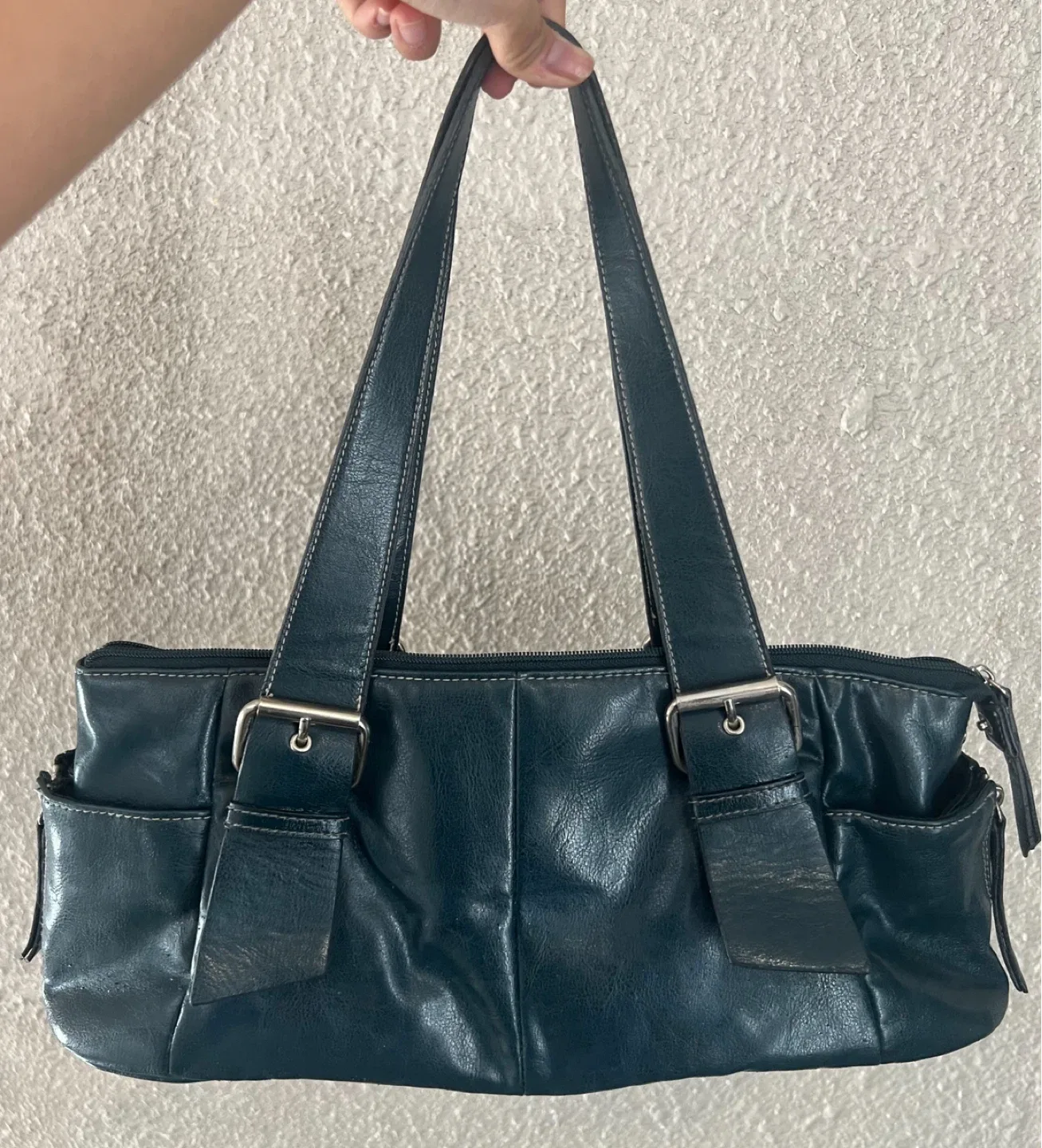 Vintage Teal Shoulder Bag