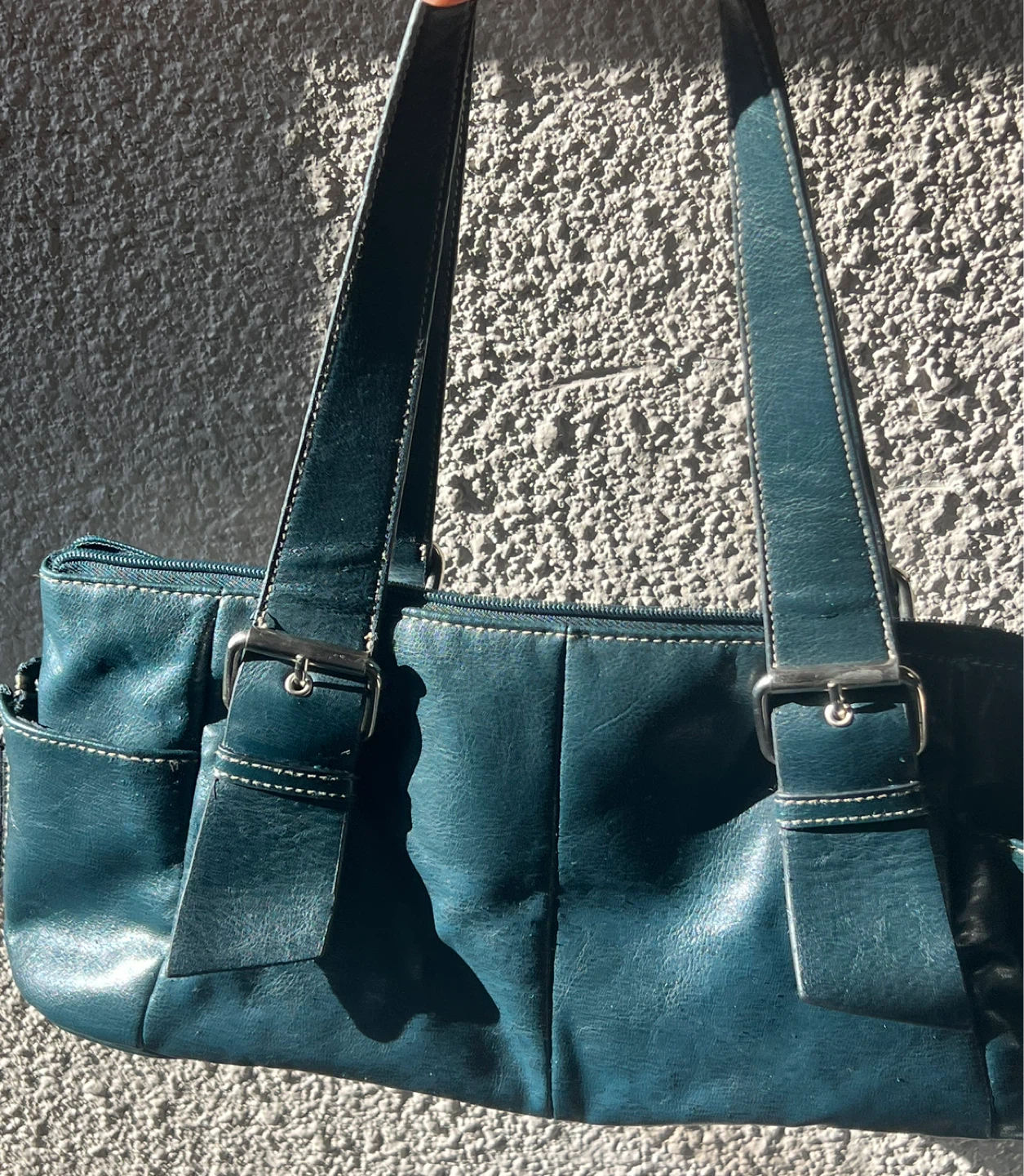 Vintage Teal Shoulder Bag - photo 2