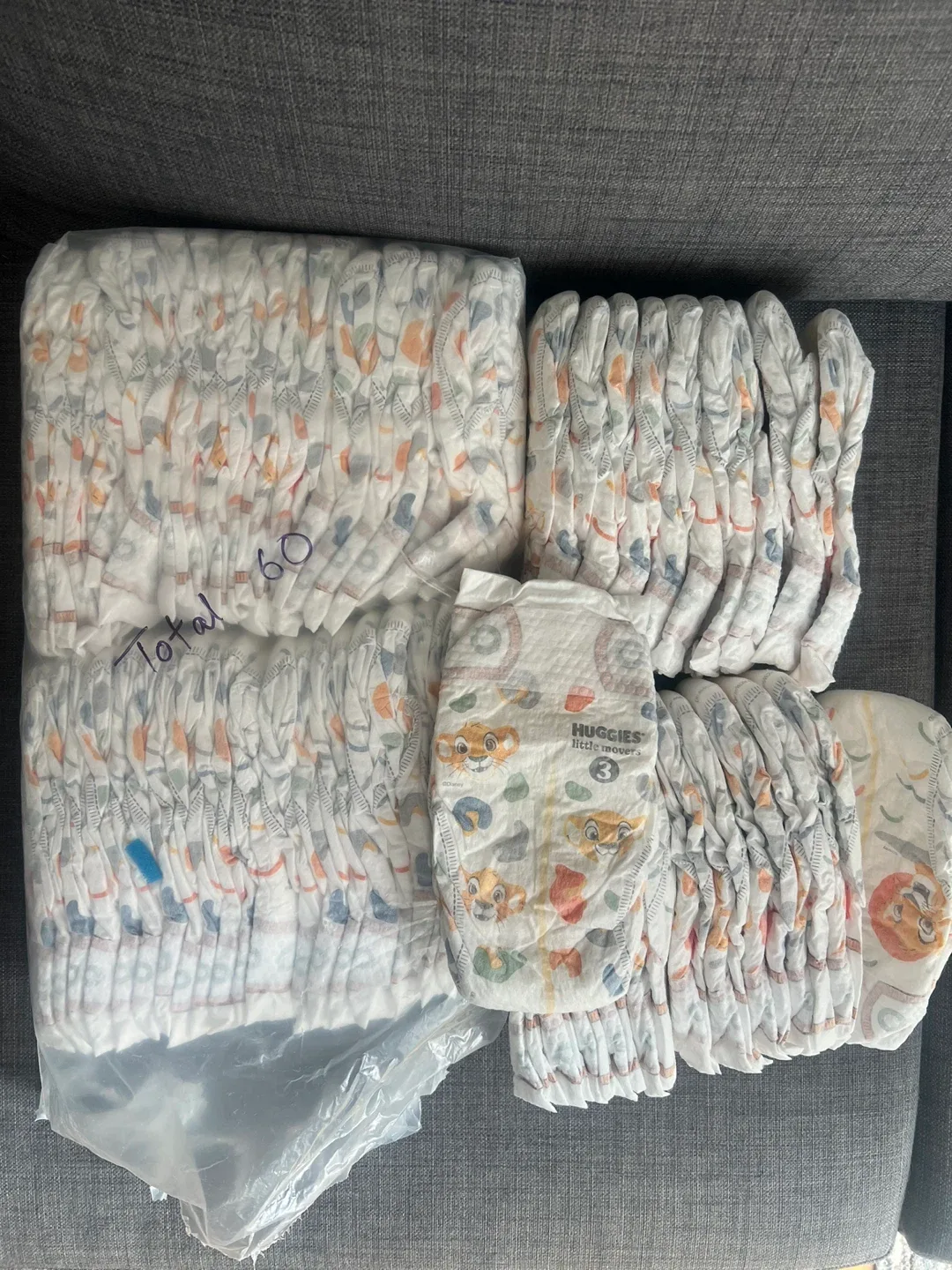 Huggies little movers diapers size 3