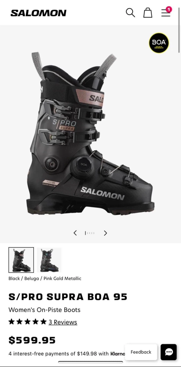 Salomon S/Pro Supra BOA 95 Women's Ski Boots - 26/26.5 - photo 5