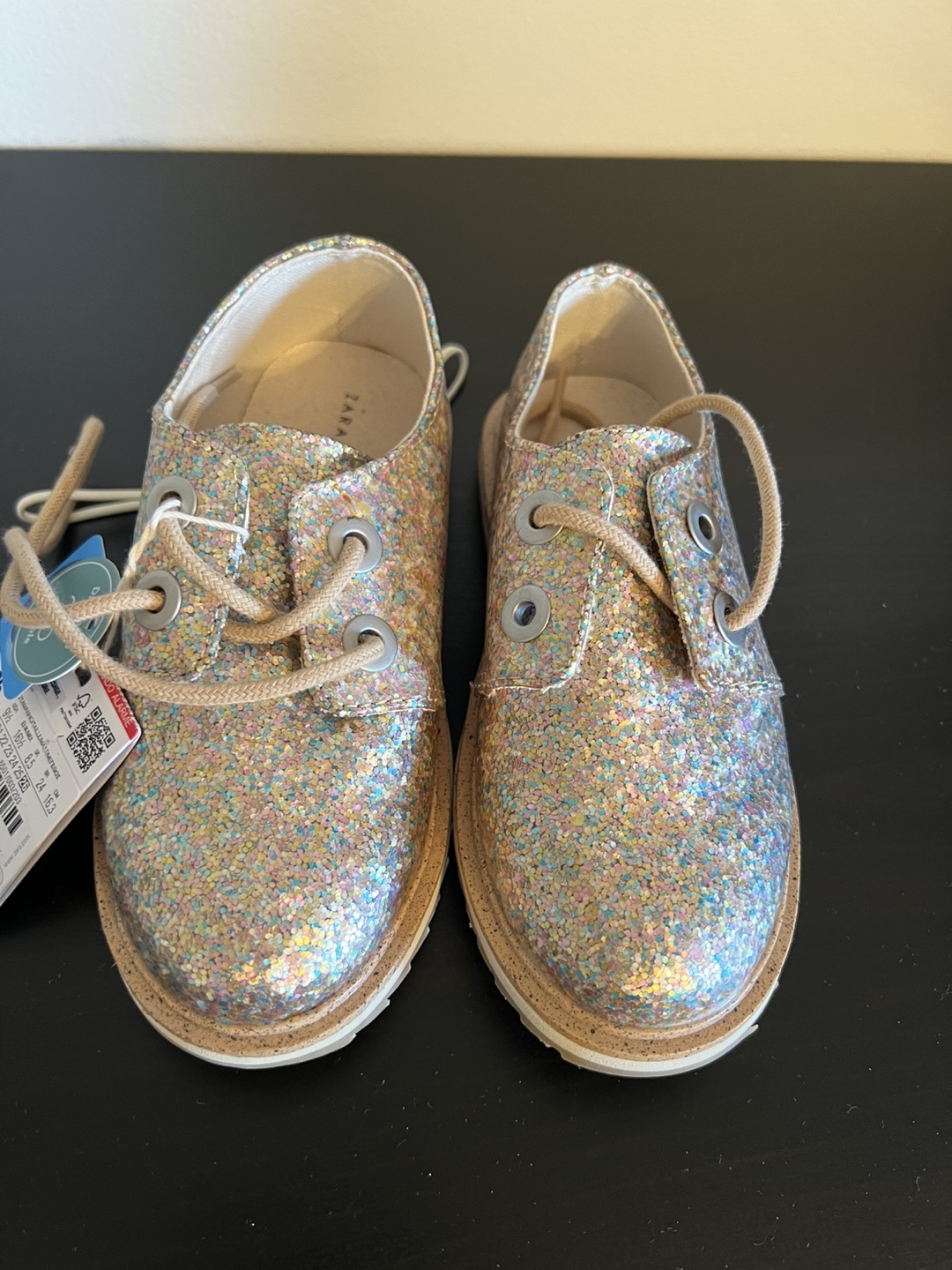 Zara Kids Glitter Shoes - Size 9.5