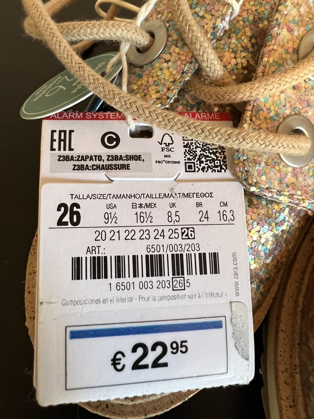 Zara Kids Glitter Shoes - Size 9.5 - photo 3