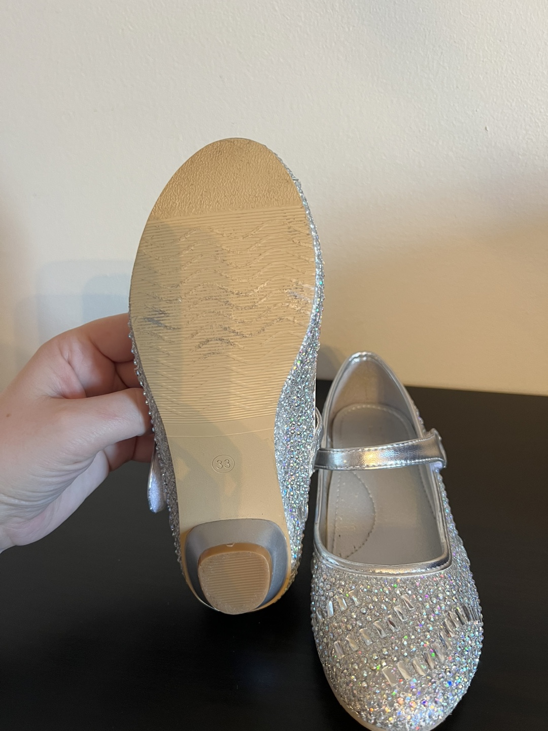 Girls' Silver Sparkly Dress Shoes - Size 2 - photo 2