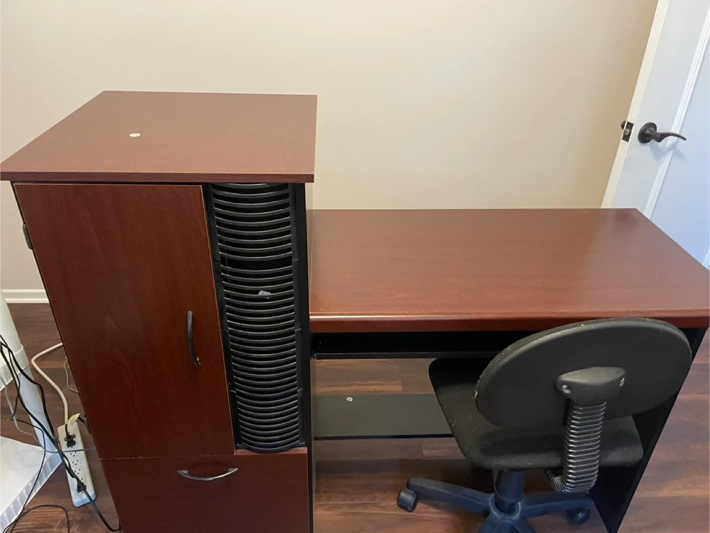 Wooden Computer Desk with Storage image indicator(2)