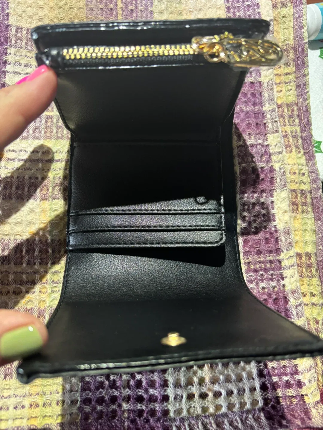 Victoria's Secret Black Trifold Wallet image indicator(3)