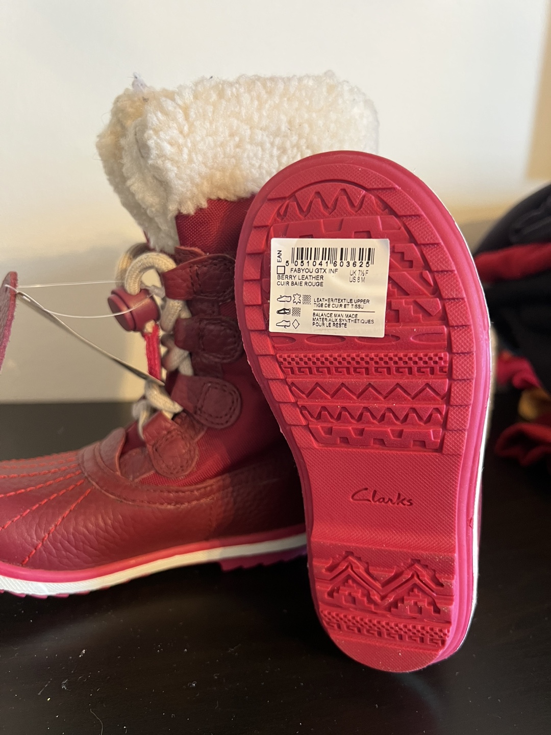 Clarks Fabyola Tex Toddler Winter Boots - US 8M - New - photo 2