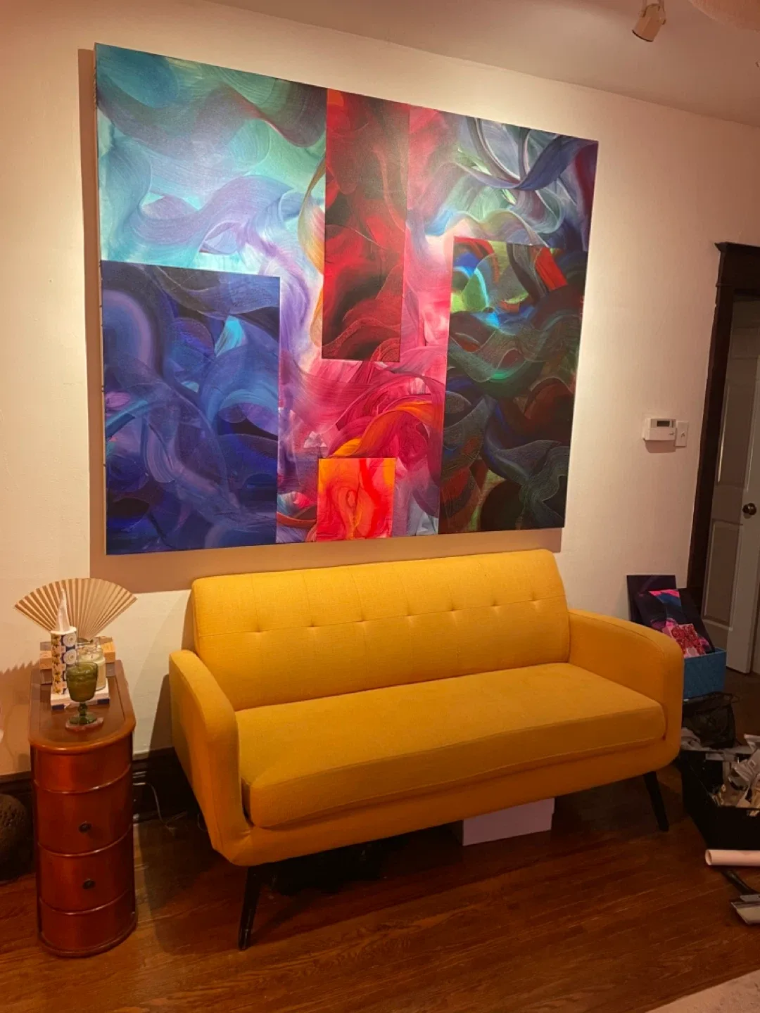 Yellow Loveseat Sofa thumbnail