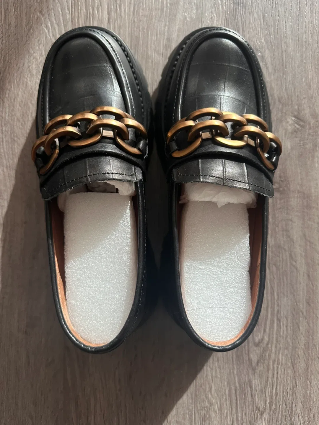 BeauToday Leather Chunky Loafers - Size Unknown thumbnail