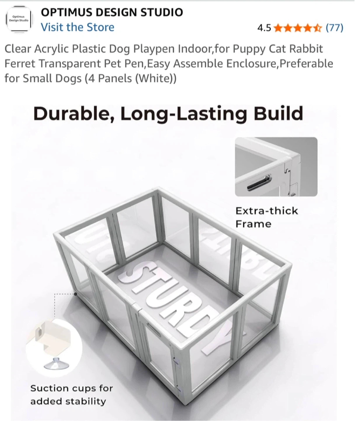 Optimus Design Studio Dog Playpen - Indoor/Outdoor - photo 5
