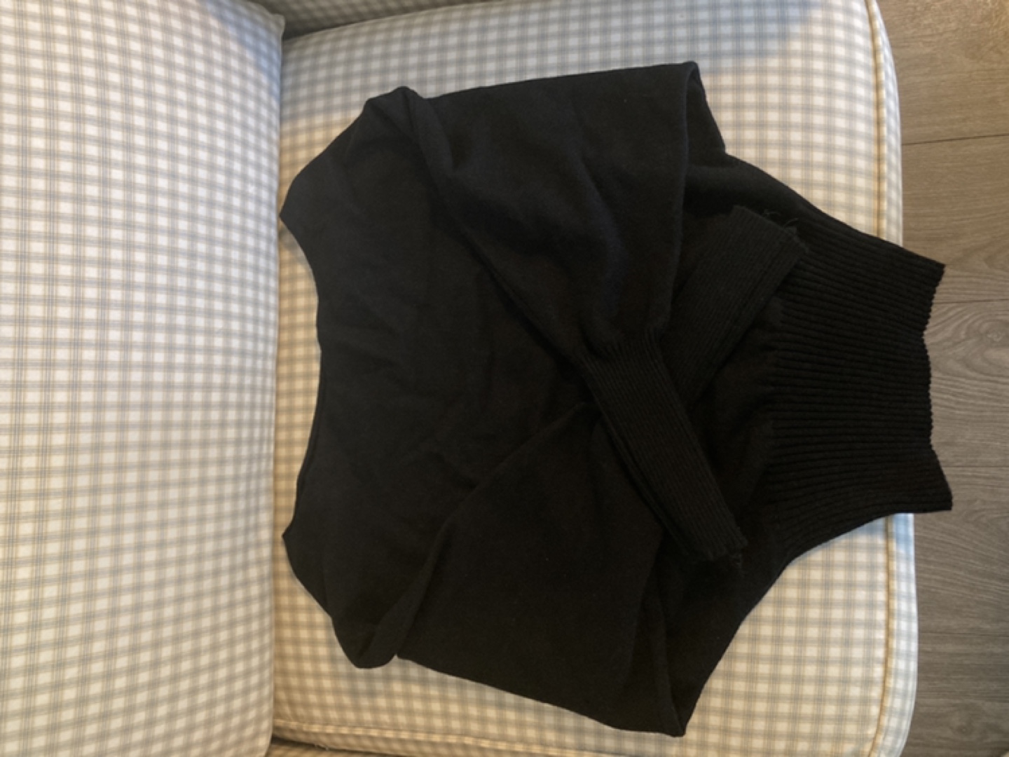 Off shoulder Black Knit Sweater