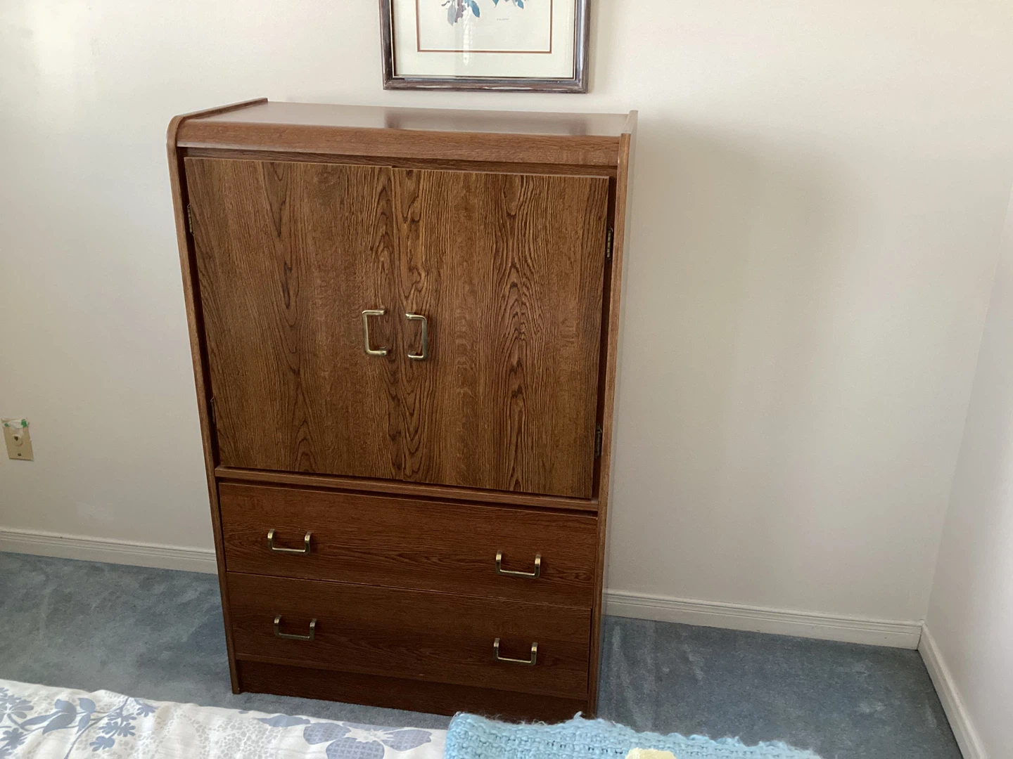 Wooden Armoire with Drawers