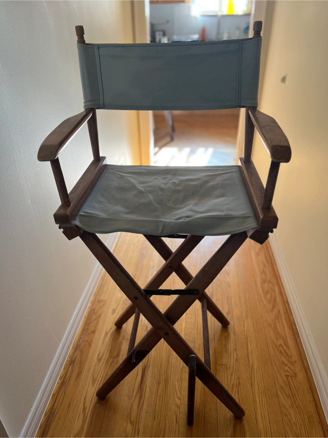 Folding Wooden Director's Chair with canvas