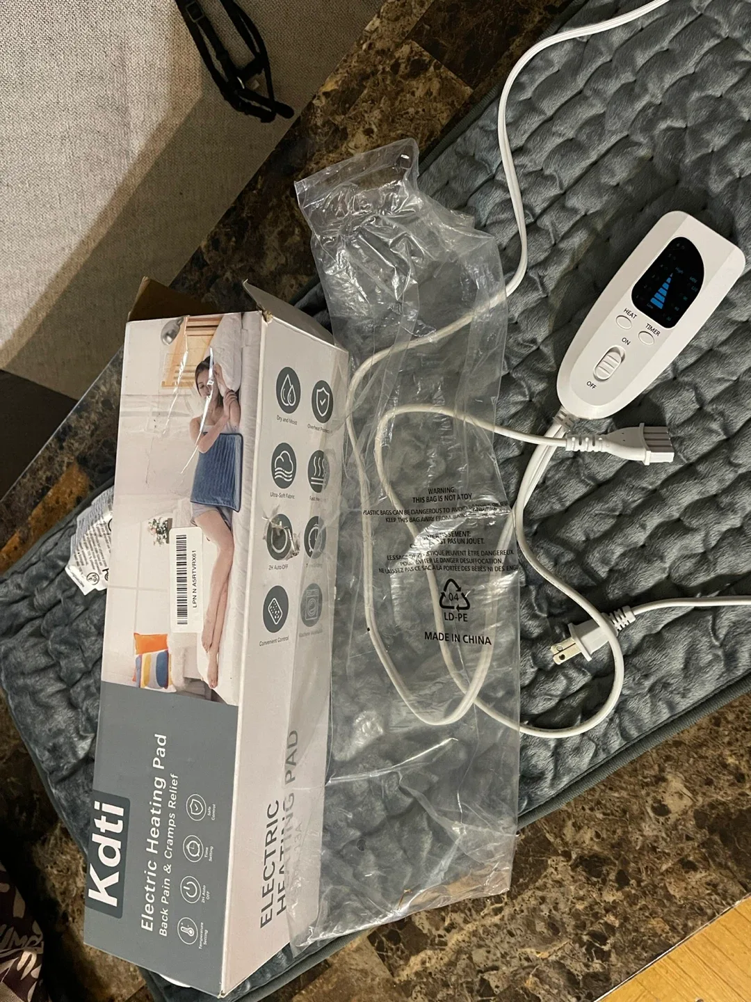 NEW ,Kdti Electric Heating Pad - Back Pain & Cramps Relief image indicator(4)