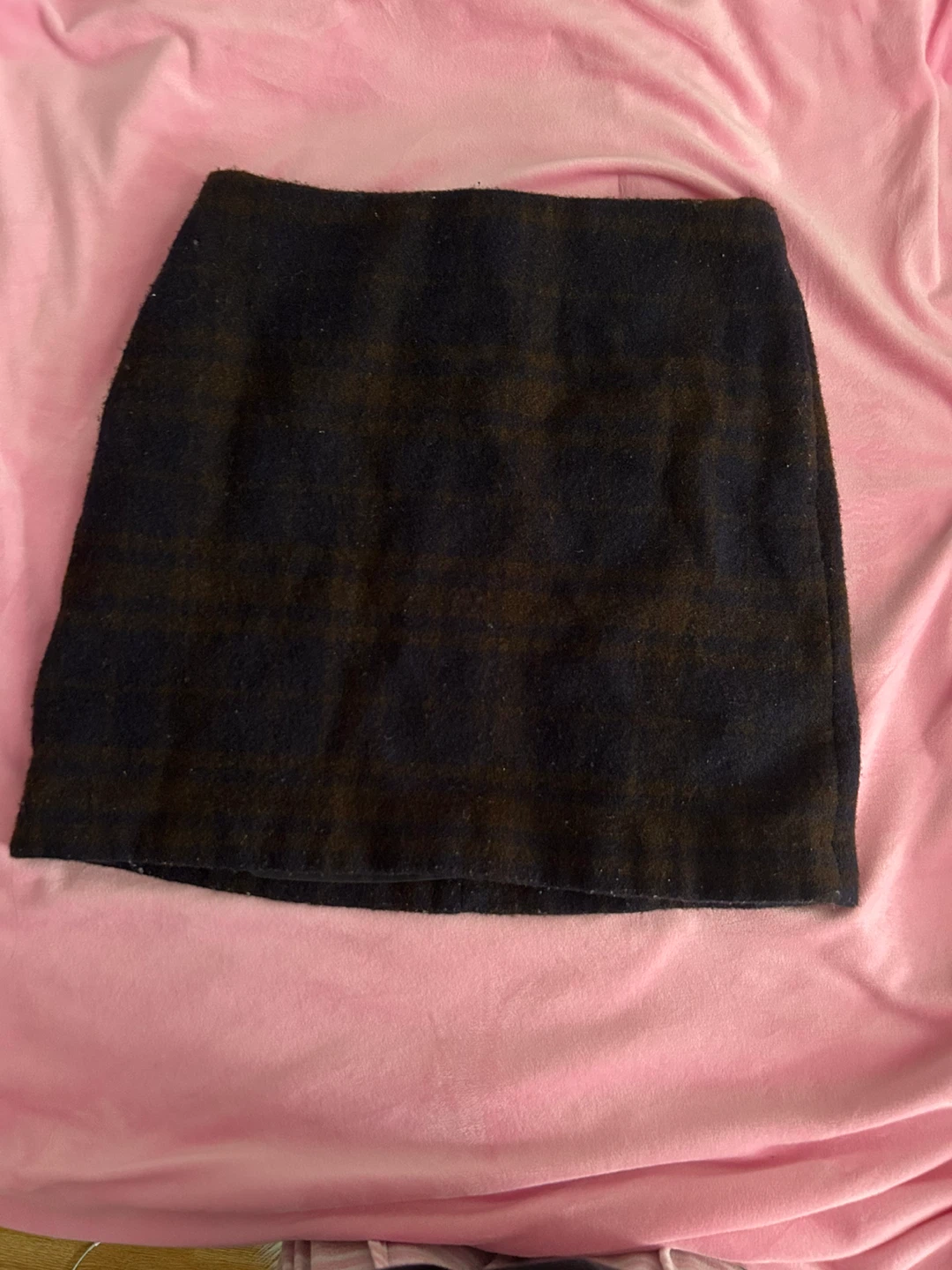 Uniqlo Plaid Wool Blend Mini Skirt - Size 4