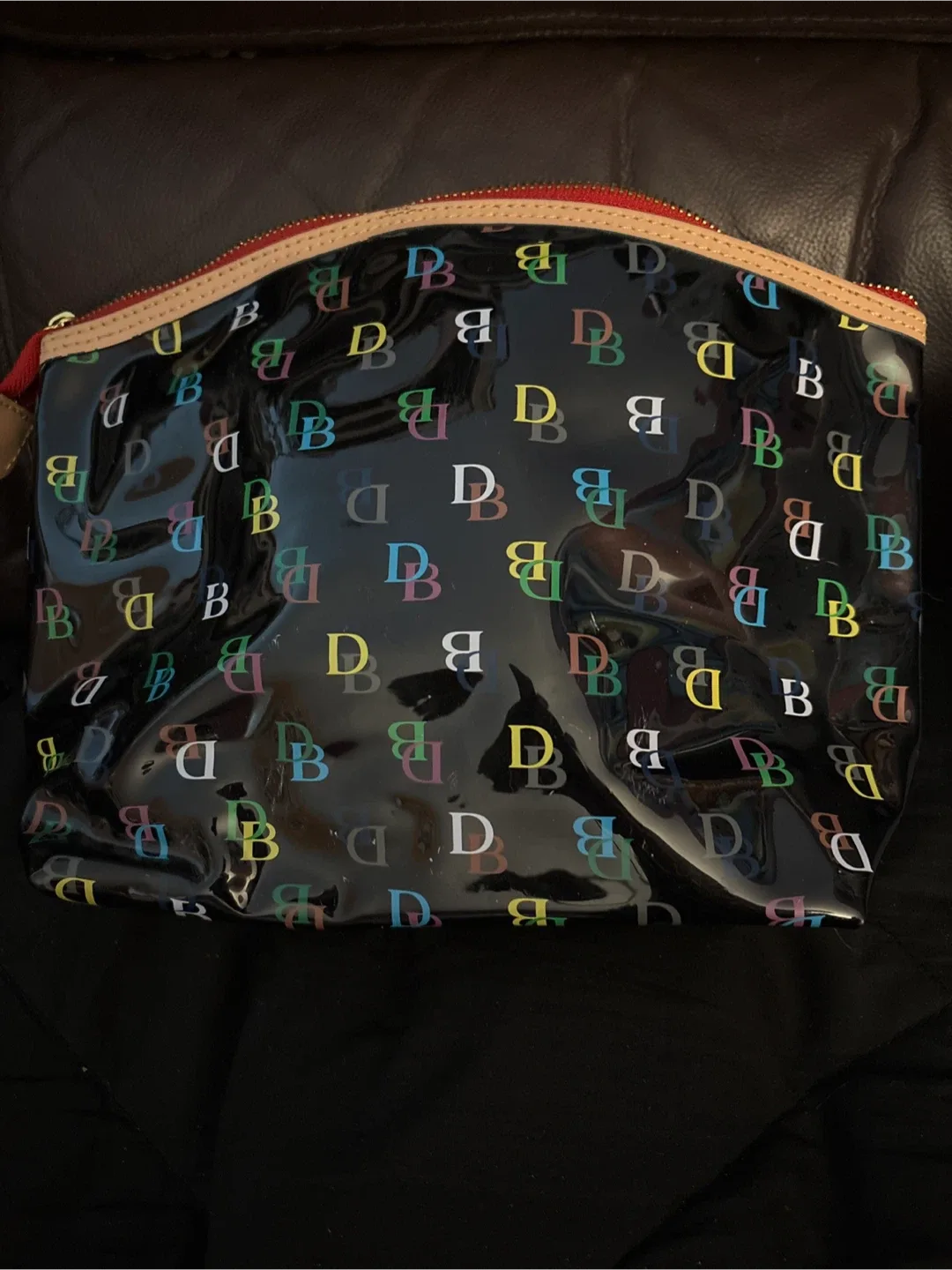Authentic Dooney & Bourke Black Cosmetic Bag NEW image indicator(4)