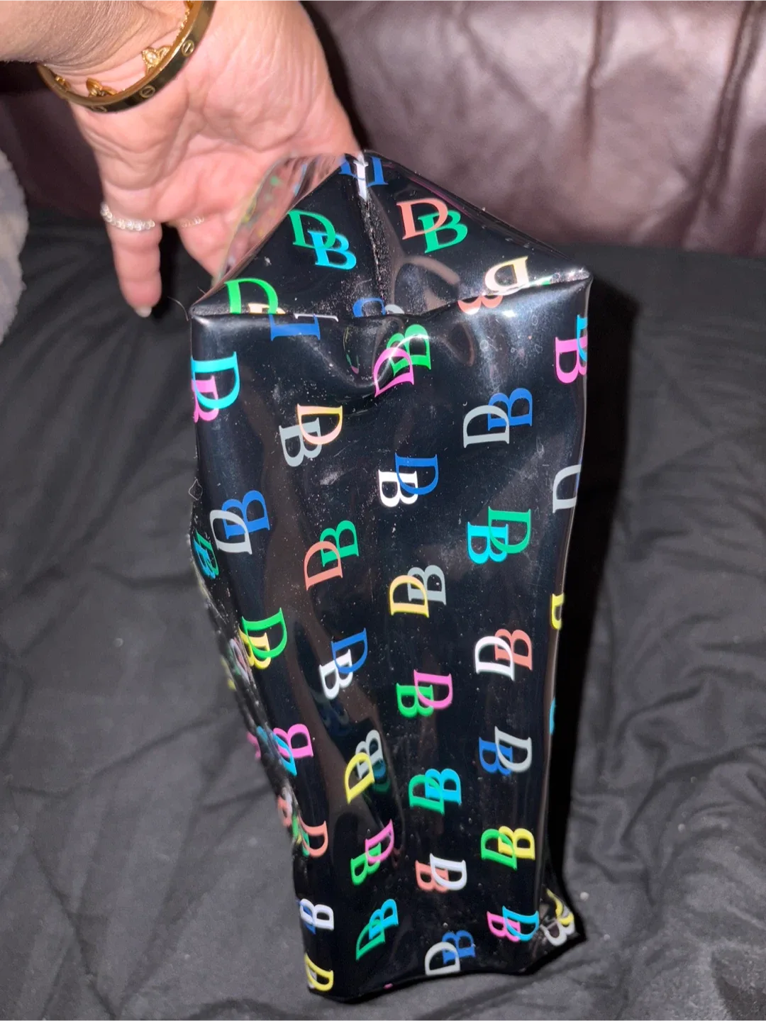 Authentic Dooney & Bourke Black Cosmetic Bag NEW image indicator(6)