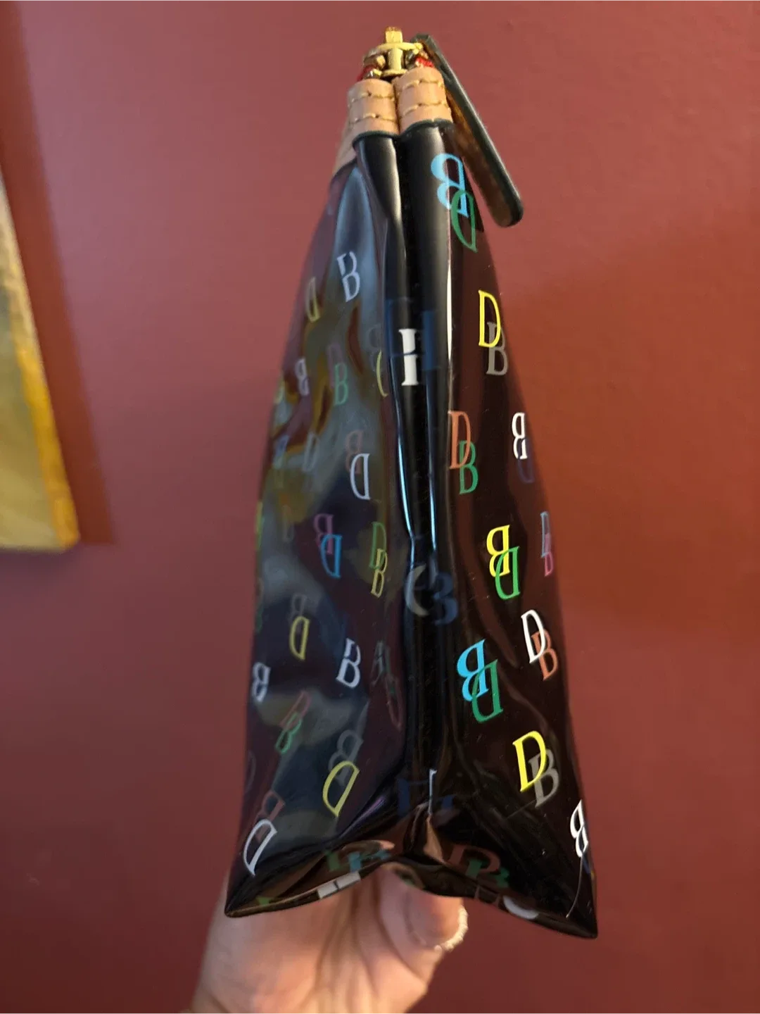 Authentic Dooney & Bourke Black Cosmetic Bag NEW image indicator(2)