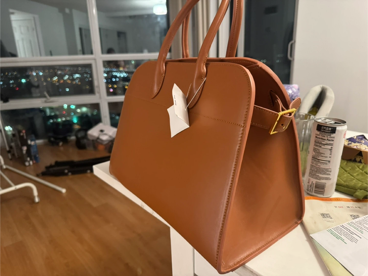 Brown Leather Tote Bag （the row like）