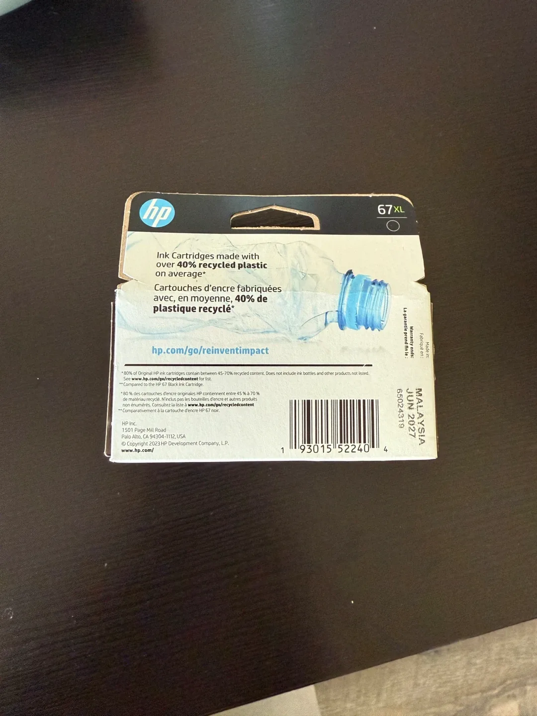 HP 67XL Black Ink Cartridge - New image indicator(2)