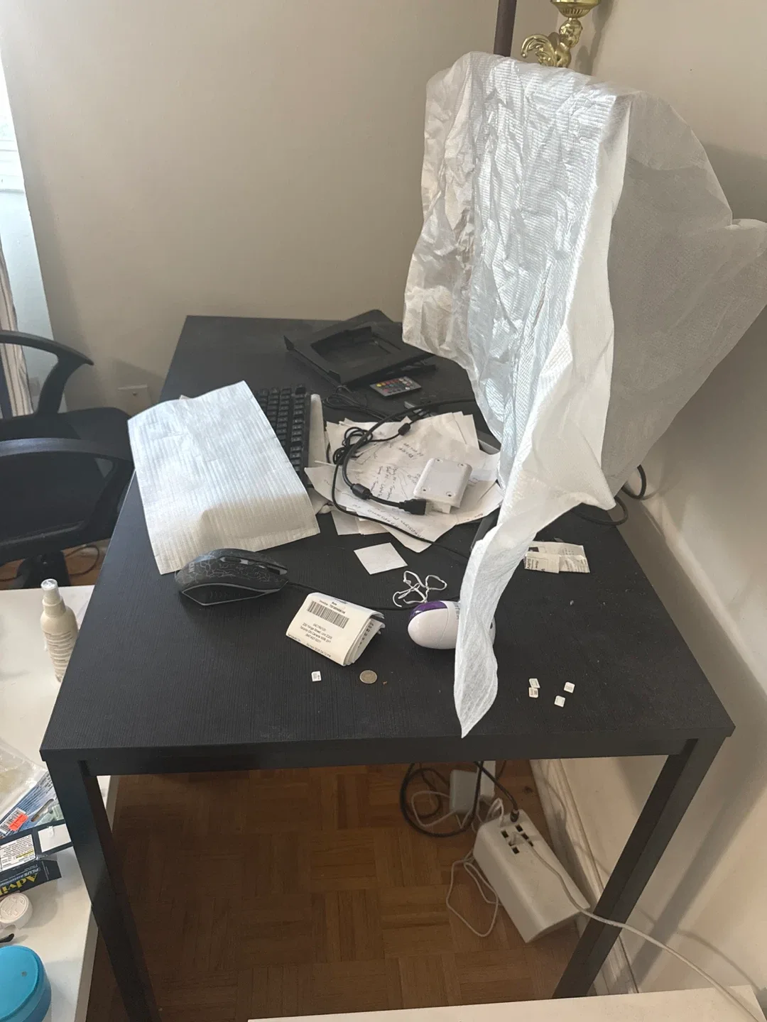 Black Desk with 4 chairs