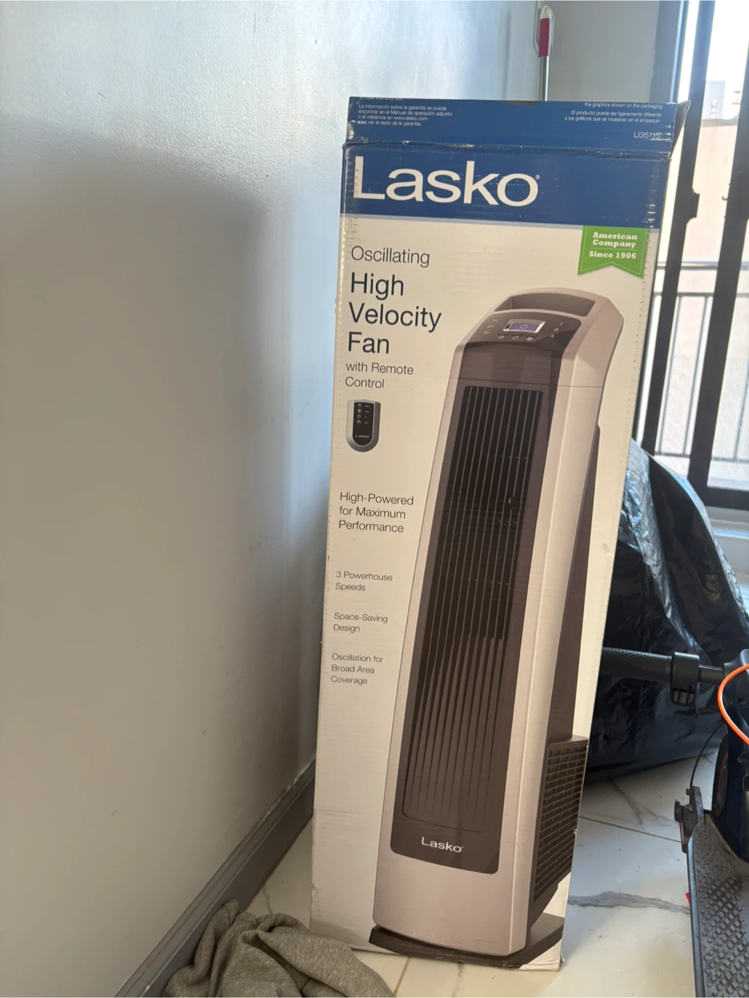 Lasko Oscillating High Velocity Fan with Remote