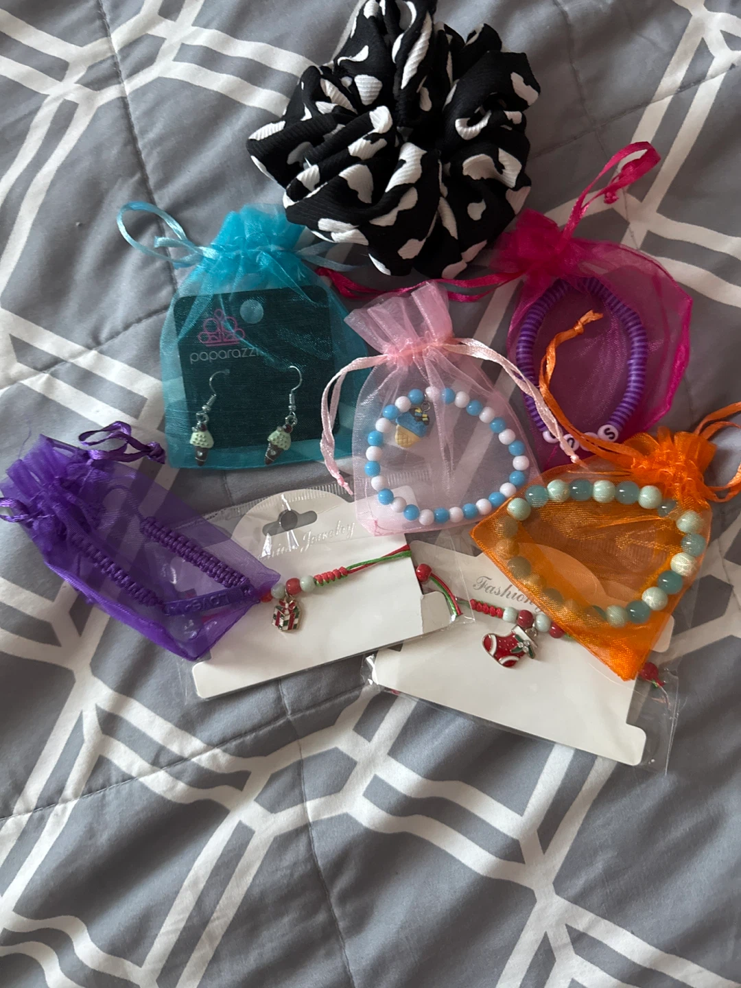 Earrings, Bracelets & Hair Tie