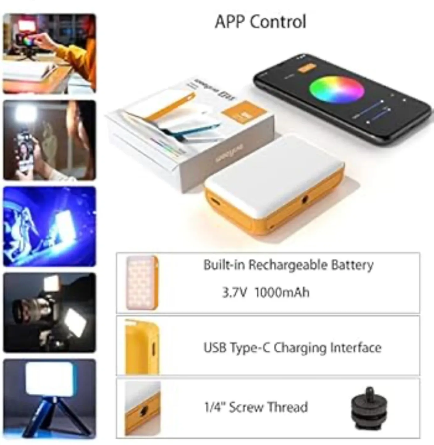 Weeylite S03 Pocket Fill Light - Portable RGB LED image indicator(4)