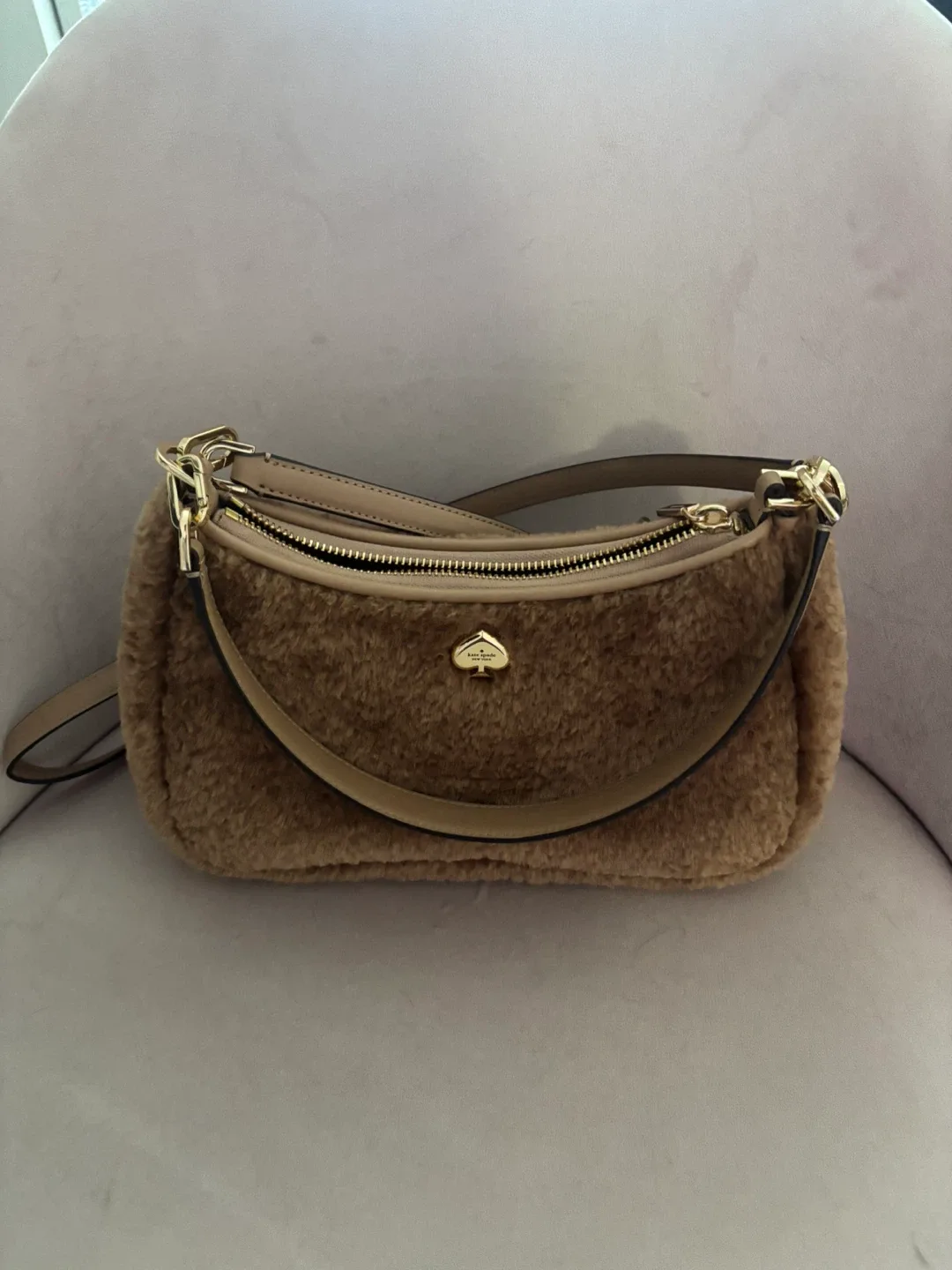 Kate Spade Teddy Faux Fur Baguette thumbnail